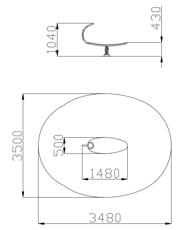 Качалка на пружине «Вейкборд» (HDPE)