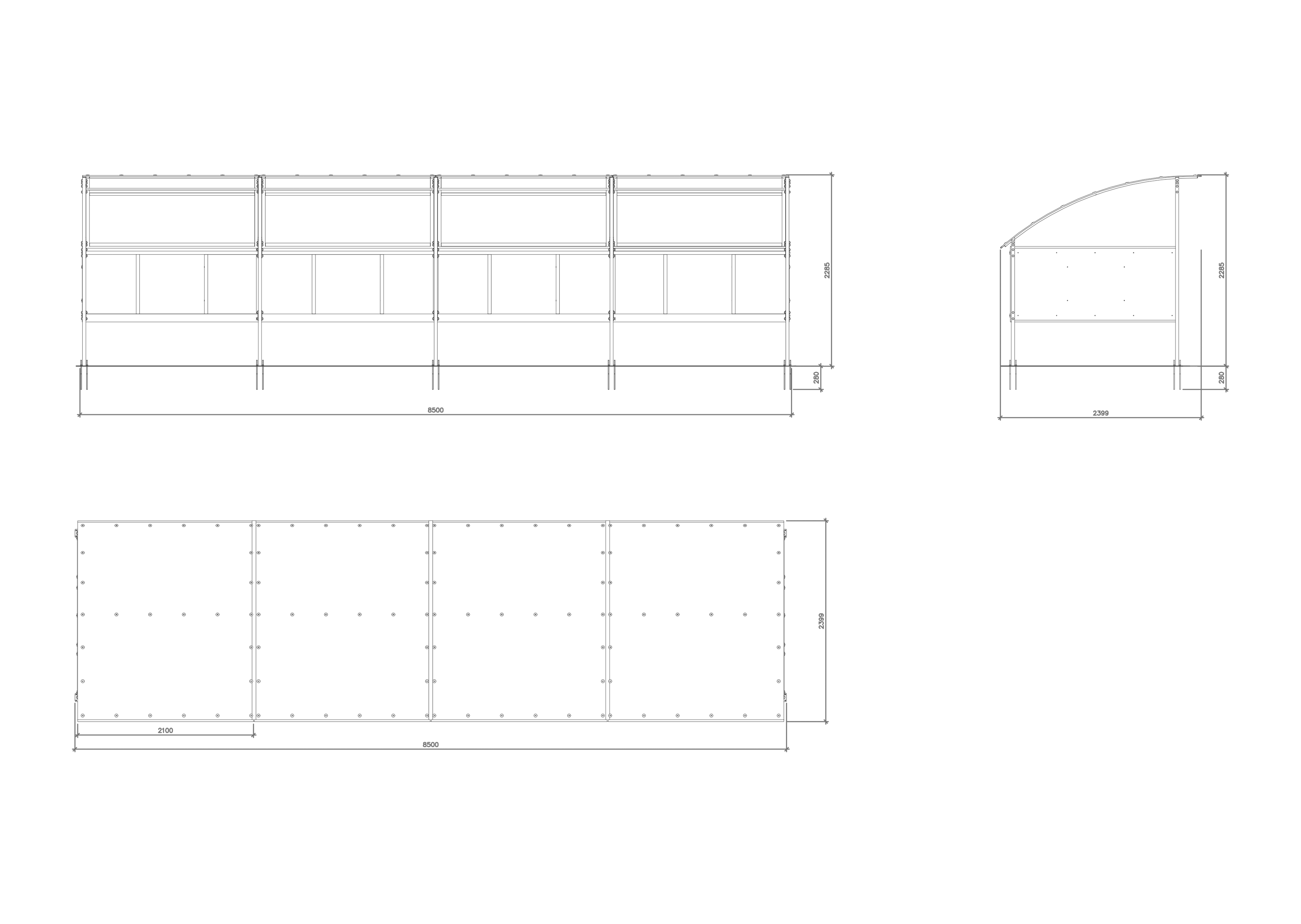 Навес для детских колясок 8 м
